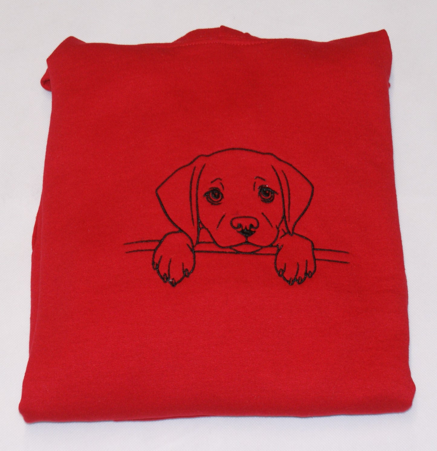 Hoodie with a Labrador Puppy Embroidered on the front