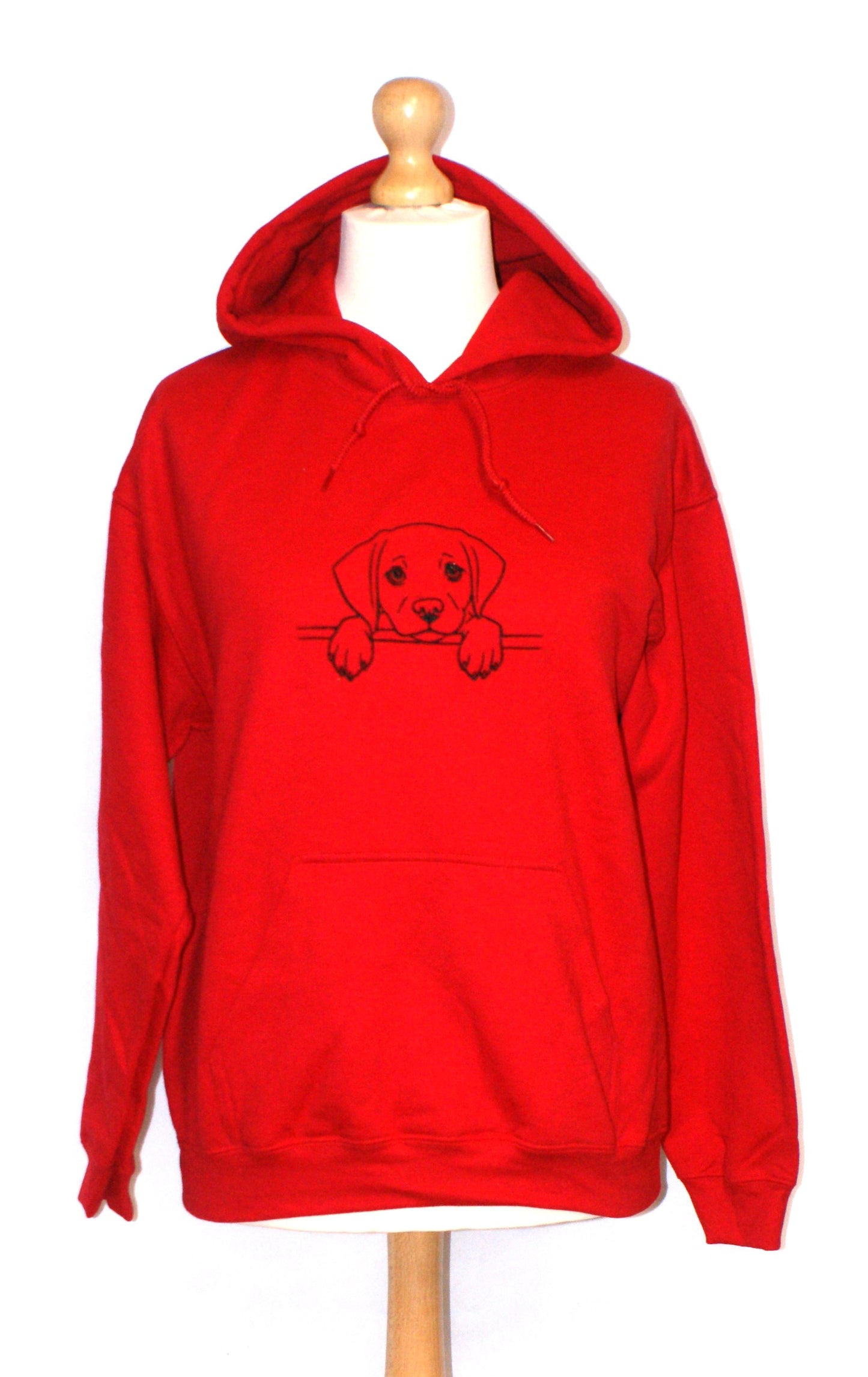 Hoodie with a Labrador Puppy Embroidered on the front