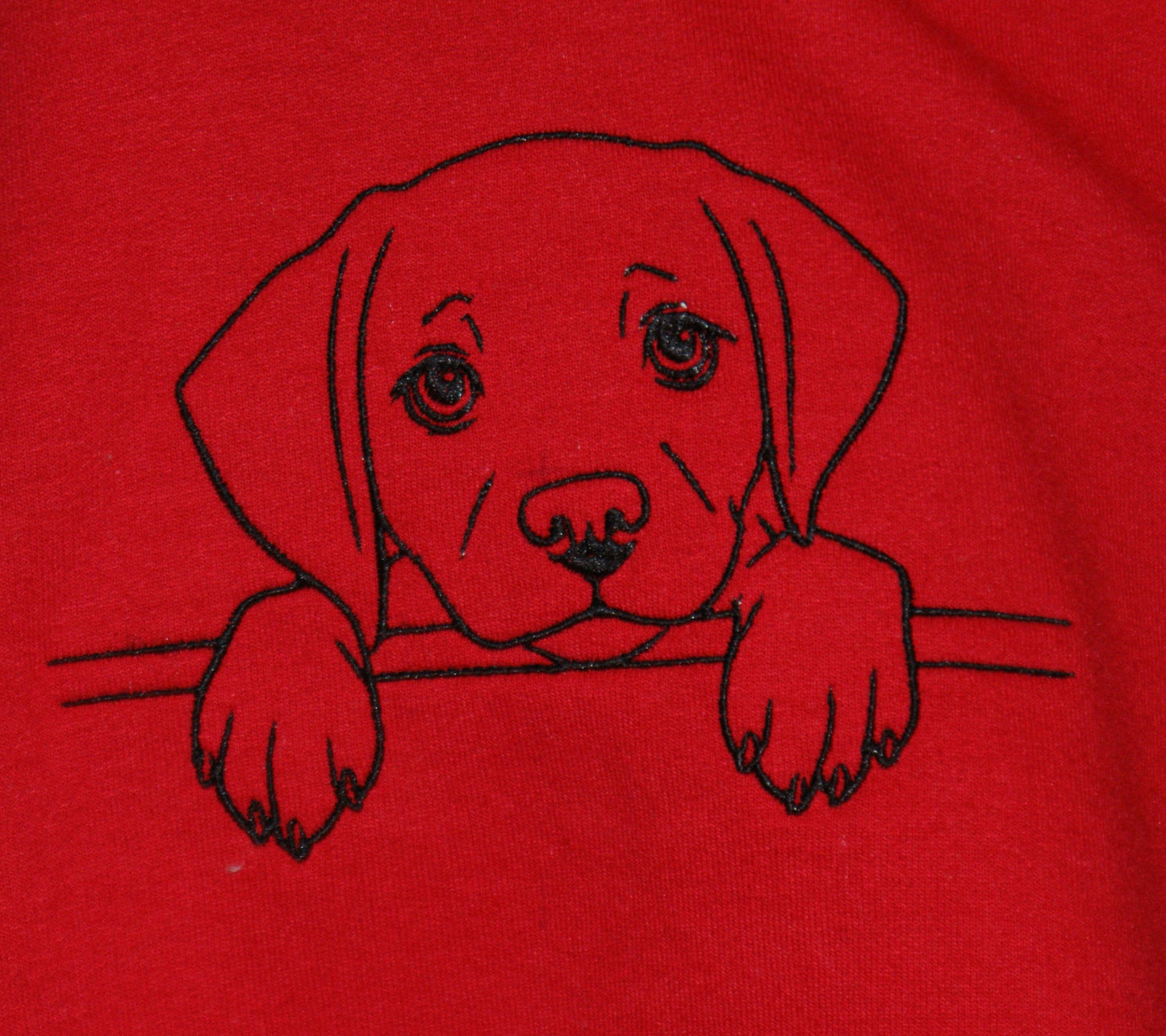 Hoodie with a Labrador Puppy Embroidered on the front